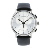Calvin Klein Posh Silver Dial Black Leather Strap Watch for Men - K8Q371C6 Authentic Buy Shop Now