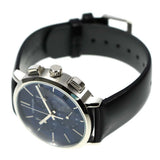 Calvin Klein Chronograph Blue Dial Black Leather Strap Watch for Men - K8Q371CN Authentic Buy Shop Now