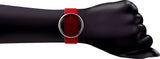 Calvin Klein Glam Transparent Dial Red Leather Strap Watch for Women - K9423144 Authentic Buy Shop Now