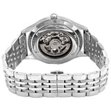 Emporio Armani Meccanico Skeleton Silver Dial Silver Steel Strap Watch For Men - AR1945 Authentic Buy Shop Now