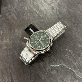 Emporio Armani Paolo Chronograph Green Dial Silver Steel Strap Watch For Men - AR11529 Authentic Buy Shop Now