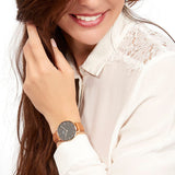 Daniel Wellington Classic Petite Durham Black Dial Brown Leather Strap Watch For Women - DW00100166 Authentic Buy Shop Now
