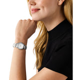 Michael Kors Sage Three-Hand Mother of Pearl White Dial Silver Steel Strap Watch for Women - MK4824 Authentic Buy Shop Now