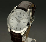 Tissot Gentlemen Silver Dial Brown Leather Strap Watch for Men - T127.410.16.031.01 Authentic Buy Shop Now