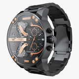Diesel Big Daddy Chronograph Black Dial Black Steel Strap Watch For Men - DZ7312 Authentic Buy Shop Now