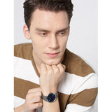 Hugo Boss Horizon Blue Dial Grey Leather Strap Watch for Men - 1513539 Authentic Buy Shop Now