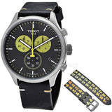 Tissot Chrono XL Tour De France Special Edition Black Dial Black Leather Strap Watch for Men - T116.617.36.051.11 Authentic Buy Shop Now
