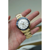 Tommy Hilfiger Luke Chronograph White Dial Gold Steel Strap Watch for Men - 1791121 Authentic Buy Shop Now