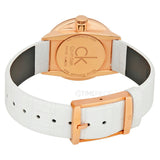 Calvin Klein Accent Silver Dial White Leather Strap Watch for Women - K2Y236K6 Authentic Buy Shop Now