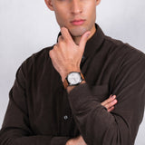 Armani Exchange Hampton Chronograph Grey Dial Brown Leather Strap Watch For Men - AX2414 Authentic Buy Shop Now