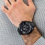 Diesel Mega Chief Chronograph Black Dial Black Steel Strap Watch For Men - DZ4283 Authentic Buy Shop Now