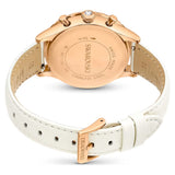 Swarovski Octea Chrono Crystals White Dial White Leather Strap Watch for Women - 5671150 Authentic Buy Shop Now