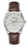 Longines Master Collection Automatic 38.5mm Silver Diamond Dial Brown Leather Strap Watch for Men - L2.755.4.77.3 Authentic Buy Shop Now