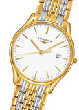 Longines Lyre Quartz White Dial Gold Stainless Steel Watch for Women - L4.859.2.12.7 Authentic Buy Shop Now