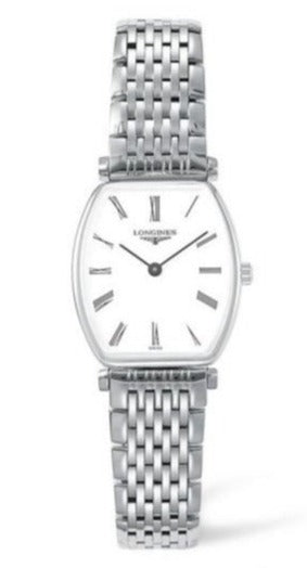 Longines La Grande Classique de Longines Tonneau White Dial Silver Steel Strap Watch for Women - L4.205.4.11.6 Authentic Buy Shop Now
