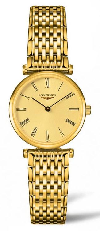 Longines La Grande Classique de Longines Gold Dial Gold Mesh Bracelet Watch for Women - L4.209.2.31.8 Authentic Buy Shop Now