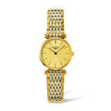 Longines La Grande Classique Quartz Gold Dial Two Tone Mesh Bracelet Watch for Women - L4.209.2.32.7 Authentic Buy Shop Now