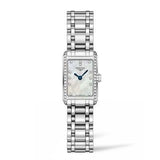 Longines Dolcevita Diamonds Mother of Pearl Dial Silver Steel Strap Watch for Women - L5.258.0.87.6 Authentic Buy Shop Now