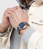 Emporio Armani Aviator Blue Dial Blue Leather Strap Watch For Men - AR11105 Authentic Buy Shop Now