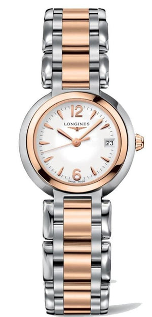 Longines PrimaLuna Quartz White Dial Two Tone Steel Strap Watch for Women - L8.110.5.16.6 Authentic Buy Shop Now