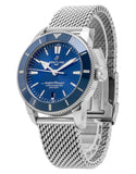 Breitling Superocean Heritage B20 Automatic 44 Blue Dial Silver Mesh Bracelet Watch for Men - AB2030161C1A1 Authentic Buy Shop Now