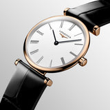 Longines La Grande Classique De Longines White Dial Black Leather Strap Watch for Women - L4.755.1.91.2 Authentic Buy Shop Now