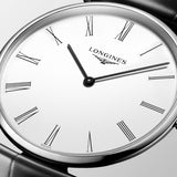 Longines La Grande Classique De Longines White Dial Black Leather Strap Watch for Women - L4.755.4.11.2 Authentic Buy Shop Now