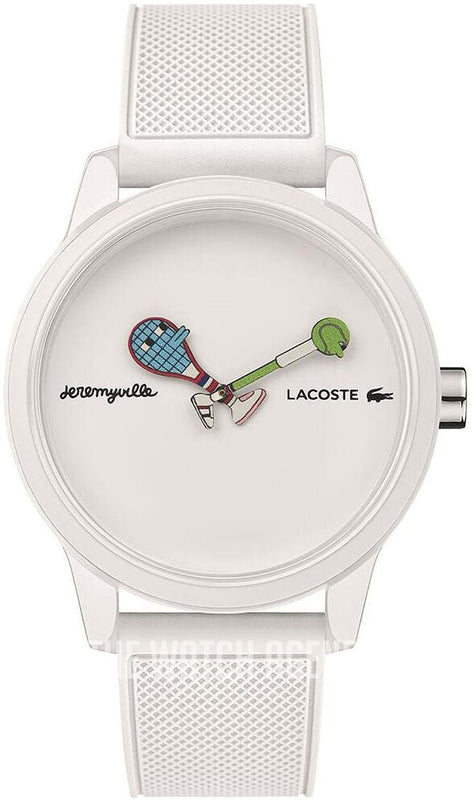 Lacoste Jeremyville White Dial White Silicone Strap Watch for Men - 2011072 Authentic Buy Shop Now