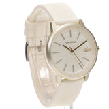 Lacoste 12.12 Beige Dial Beige Silicone Strap Watch for Men - 2011239 Authentic Buy Shop Now