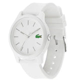 Lacoste 12.12 White Dial White Silicon Strap Watch for Men - 2010984 Authentic Buy Shop Now