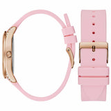 Guess Clarity Gold Dial Pink Silicone Strap Watch for Women - GW0109L2 Authentic Buy Shop Now