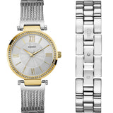 Guess Soho Diamonds Silver Dial Silver Mesh Bracelet Watch for Women - W0638L7 Authentic Buy Shop Now