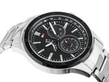 Tommy Hilfiger Austin Black Dial Silver Steel Strap Watch for Men - 1791639 Authentic Buy Shop Now