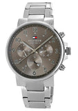 Tommy Hilfiger Chronograph Grey Dial Silver Steel Strap Watch for Men - 1710382 Authentic Buy Shop Now