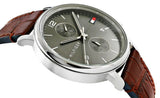 Tommy Hilfiger Daniel Grey Dial Brown Leather Strap Watch for Men - 1710416 Authentic Buy Shop Now