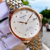 Tissot Le Locle Powermatic 80 Diamonds Silver Dial Two Tone Steel Strap Watch For Men - T006.407.22.036.01 Authentic Buy Shop Now