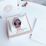 Versace Virtus Quartz Grey Dial Pink Leather Strap Watch for Women - VEHC00319 Authentic Buy Shop Now