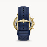 Fossil Neutra Chronograph Blue Dial Blue Leather Strap Watch for Men - FS5790 Authentic Buy Shop Now
