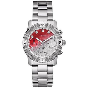 Guess Confetti Diamonds Silver Dial Silver Steel Strap Watch for Women - W0774L7 Authentic Buy Shop Now