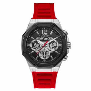 Guess Momentum Black Dial Red Rubber Strap Watch for Men - GW0263G3 Authentic Buy Shop Now
