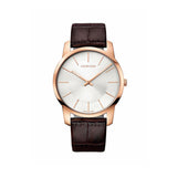 Calvin Klein City White Dial Brown Leather Strap Watch for Men - K2G21629 Authentic Buy Shop Now