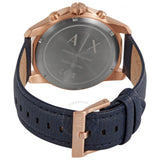 Armani Exchange Banks Chronograph Blue Dial Blue Leather Strap Watch For Men - AX1723 Authentic Buy Shop Now