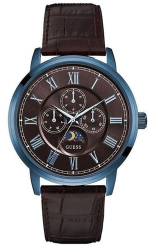 Guess Delancy Analog Brown Dial Brown Leather Strap Watch For Men - W0870G3 Authentic Buy Shop Now