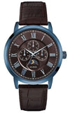 Guess Delancy Analog Brown Dial Brown Leather Strap Watch For Men - W0870G3 Authentic Buy Shop Now