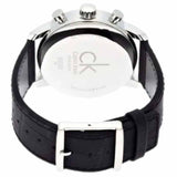 Calvin Klein City Chronograph Silver Dial Black Leather Strap Watch for Men - K2G271C6 Authentic Buy Shop Now