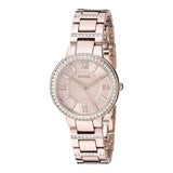 Fossil Virginia Pink Dial Pink Steel Strap Watch for Women - ES4482 Authentic Buy Shop Now