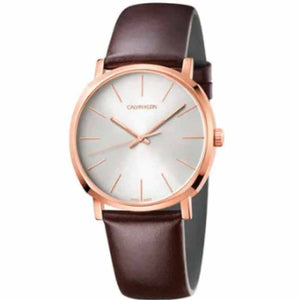 Calvin Klein Posh Silver Dial Brown Leather Strap Watch for Men - K8Q316G6 Authentic Buy Shop Now