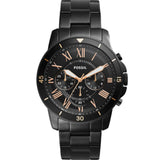 Fossil Grant Sport Chronograph Black Dial Black Steel Strap Watch for Men - FS5374 Authentic Buy Shop Now