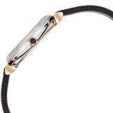 Emporio Armani Gianni T Bar Analog Blue Dial Black Leather Strap Watch For Women - AR1989 Authentic Buy Shop Now