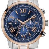 Guess Horizon Chronograph Blue Dial Two Tone Steel Strap Watch For Men - W0379G7 Authentic Buy Shop Now